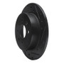 R1 01-05 Acura EL Rear Right Drilled & Slotted Black Brake Rotor