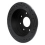 R1 97-04 Ford F-150 4WD Rear Left Drilled & Slotted Black Brake Rotor