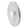 R1 00-09 Honda S2000 Front Right Drilled & Slotted Silver Brake Rotor