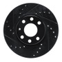 R1 00-05 Chevrolet ASTRA (Mexico) Front Left Drilled & Slotted Black Brake Rotor