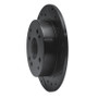 R1 92-97 Acura CL Rear Right Drilled & Slotted Black Brake Rotor