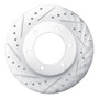 R1 95-04 Toyota 4Runner Front Left Drilled & Slotted Silver Brake Rotor
