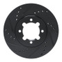 R1 83-84 Toyota Cressida Front Left Drilled & Slotted Black Brake Rotor