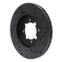 R1 83-84 Toyota Cressida Front Left Drilled & Slotted Black Brake Rotor