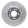 R1 00-09 Honda S2000 Front Left Drilled & Slotted Silver Brake Rotor