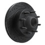 R1 95-04 Ford E-350 Econoline Front Right Drilled & Slotted Black Brake Rotor