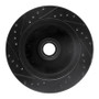 R1 95-04 Ford E-350 Econoline Front Right Drilled & Slotted Black Brake Rotor