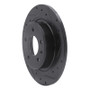 R1 11-19 Buick Verano Rear Right Drilled & Slotted Black Brake Rotor