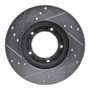 R1 95-04 Toyota Tacoma Front Right Drilled & Slotted Silver Brake Rotor