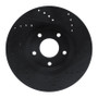 R1 97-01 Infiniti Q45 Front Left Drilled & Slotted Black Brake Rotor