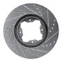 R1 91-97 Acura CL Front Left Drilled & Slotted Silver Brake Rotor