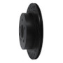 R1 93-01 Infiniti Q45 Rear Left Drilled & Slotted Black Brake Rotor