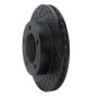 R1 94-96 Ford F-150 4WD Front Left Drilled & Slotted Black Brake Rotor