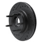 R1 93-94 Ford Explorer Front Left Drilled & Slotted Black Brake Rotor