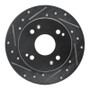 R1 92-97 Acura CL Rear Left Drilled & Slotted Silver Brake Rotor