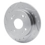 R1 92-97 Acura CL Rear Left Drilled & Slotted Silver Brake Rotor