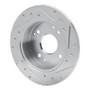 R1 92-97 Acura CL Rear Left Drilled & Slotted Silver Brake Rotor