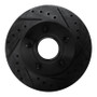 R1 93-94 Ford Explorer Front Right Drilled & Slotted Black Brake Rotor