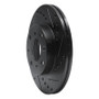 R1 86-91 Acura Integra Front Right Drilled & Slotted Black Brake Rotor