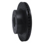 R1 16-24 Nissan Titan XD Front Right Drilled & Slotted Black Brake Rotor