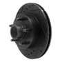 R1 86-92 Ford Bronco II Front Left Drilled & Slotted Black Brake Rotor