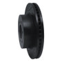 R1 16-24 Nissan Titan XD Front Left Drilled & Slotted Black Brake Rotor