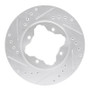 R1 90-97 Acura CL Front Left Drilled & Slotted Silver Brake Rotor