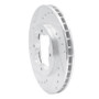 R1 90-97 Acura CL Front Left Drilled & Slotted Silver Brake Rotor