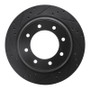 R1 12-21 Nissan NV1500 Rear Left Drilled & Slotted Black Brake Rotor