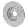 R1 08-19 Pontiac Vibe Front Left Drilled & Slotted Silver Brake Rotor