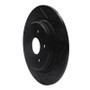 R1 15-25 Acura TLX Rear Right Drilled & Slotted Black Brake Rotor