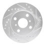 R1 91-99 Toyota Paseo Front Right Drilled & Slotted Silver Brake Rotor