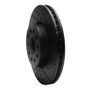 R1 14-20 Cadillac CT6 Front Right Drilled & Slotted Black Brake Rotor