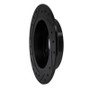 R1 91-06 Nissan NX Rear Right Drilled & Slotted Black Brake Rotor