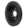 R1 03-11 Cadillac STS Rear Right Drilled & Slotted Black Brake Rotor