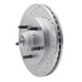 R1 99-04 Ford Expedition Front Left Drilled & Slotted Silver Brake Rotor