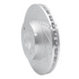 R1 03-18 Porsche Cayenne Left Front Drilled & Slotted Silver Brake Rotor