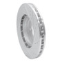 R1 03-18 Porsche Cayenne Left Front Drilled & Slotted Silver Brake Rotor