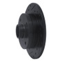 R1 81-85 Mazda RX-7 Rear Left Drilled & Slotted Black Brake Rotor