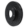 R1 69-78 Cadillac Eldorado Front/Rear Left Drilled & Slotted Black Brake Rotor