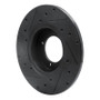 R1 74-78 Nissan 260Z Front Right Drilled & Slotted Black Brake Rotor