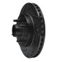 R1 87-93 Ford Mustang Front Left Drilled & Slotted Black Brake Rotor