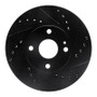 R1 90-03 Ford Escort Front Right Drilled & Slotted Black Brake Rotor