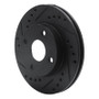 R1 90-01 Ford Escort Front Left Drilled & Slotted Black Brake Rotor