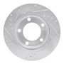 R1 94-96 Ford F-150 4WD Front Right Drilled & Slotted Silver Brake Rotor