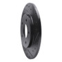 R1 94-99 Buick Regal Rear Right Drilled & Slotted Black Brake Rotor
