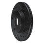 R1 90-01 Ford Escort Front Right Drilled & Slotted Black Brake Rotor