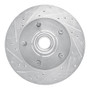 R1 94-03 Ford E-150 Econoline Front Left Drilled & Slotted Silver Brake Rotor
