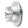 R1 86-94 Ford E-250 Econoline Front Left Drilled & Slotted Silver Brake Rotor