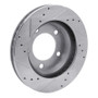 R1 76-93 Ford F-150 4WD Front Right Drilled & Slotted Silver Brake Rotor